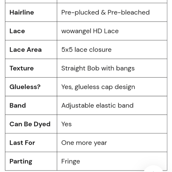 Wow Angel wig with bangs 16 inches - Picture 3 of 4